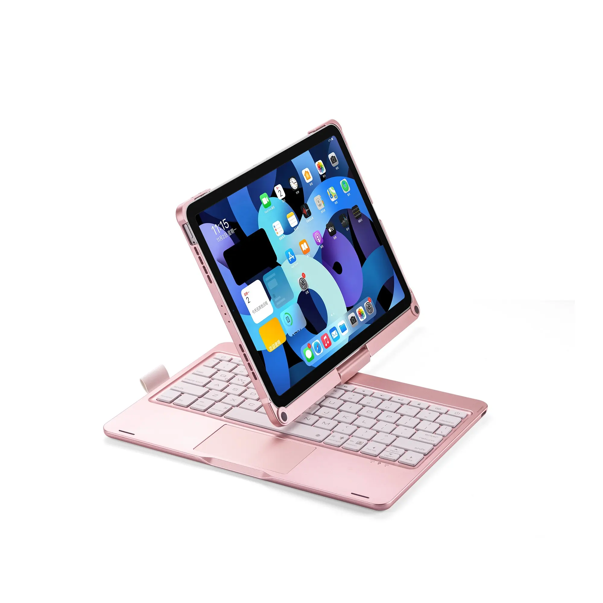 Clavier sans fil à pavé tactile à rotation de 360 degrés pour tablette iPad avec clavier 109 11 pouces