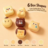 Jouet Squishy en PU à montée lente, boîte surprise Quirky Cookie, anti-stress, expressions aléatoires, pour détendre vos mains