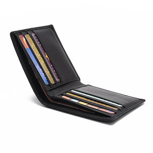 男性用高級デザイナーブランド黒織り革財布男性カードホルダー織り革財布男性用財布メーカー中国 - Product Image 4