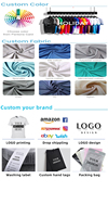 T-shirt lourd pour homme 350 g/m² ultra-doux 100 % coton couleur unie col rond coupe classique personnalisable avec logo OEM vente en gros en vrac