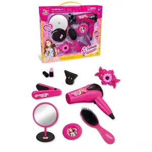 Jouets pour enfant fille, maison de jeu, bijoux de beauté, accessoires cosmétiques, ensemble de maquillage, sèche-cheveux électrique, ensemble de jouets pour enfant