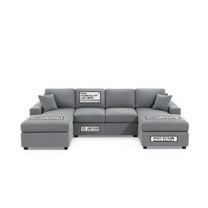 Set Divano Componibile Moderno in Corduroy 2 Pezzi LAF RAF Chaise Longue Senza Braccioli Divanetto Arredamento Soggiorno - Product Image 1