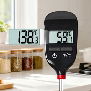 304 Edelstahl ABS-Kunststoff Stiftförmiges Digitales Lebensmittelthermometer LCD-Anzeige Alarm Batteriebetrieben für BBQ Fleisch Haushalt - Product Image 1
