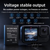 Compatible avec les caméras d'action Hero 2 et Hero 3, batterie Li-ion AHDBT-201/301 (noire) pour les modèles de 3e génération