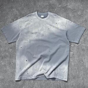 2025新デザイン特大Hombre tシャツ275gヘビー級スプラッシュインクプロクラブTシャツアシッドウォッシュシャツユニセックス用 - Product Image 3