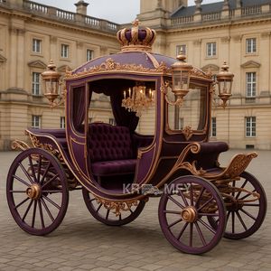 Chariot de Mariage Sans Chevaux pour Visites Touristiques, Nouveau Design, Fonctionnant sur Batterie, Style Royal Classique - Product Image 5