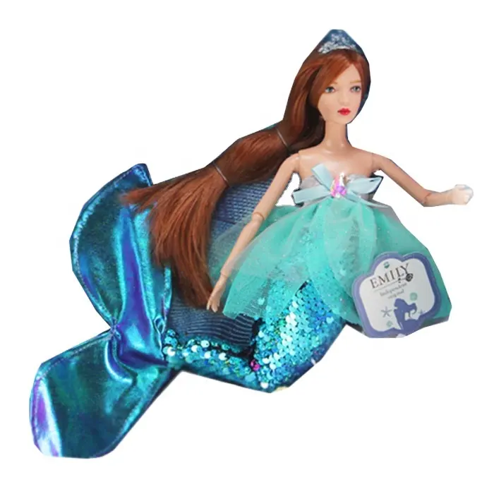 11.5 inç model güzel EMILY juguetes çocuklar vinil oyuncaklar moda bebek kız factory Splash dolması denizkızı bebekler için kız