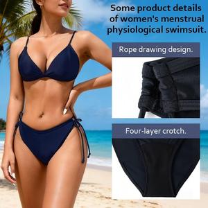 Culottes de bain menstruelles anti-fuites réutilisables à séchage rapide – Maillot de bain sans <span class=keywords><strong>tampon</strong></span> pour femme, plage <span class=keywords><strong>et</strong></span> <span class=keywords><strong>piscine</strong></span> - Product Image 4