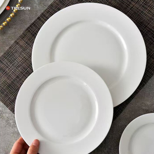 Assiettes de dîner et de dessert élégantes en plastique blanc rigide de 10,25 pouces et 7,5 pouces, sans BPA, de qualité alimentaire, pour mariage et fête - Product Image 1