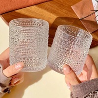 Verre à whisky en verre cristallin épais au design rétro créatif, idéal pour l'extérieur, l'hôtel et la maison