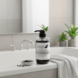 [SOY LAB] Shampooing nourrissant à l'huile de haricot noir 500 ml, hydratant, régulateur de sébum, soin du cuir chevelu, lavage quotidien doux pour des cheveux doux et un cuir chevelu équilibré - Product Image 2