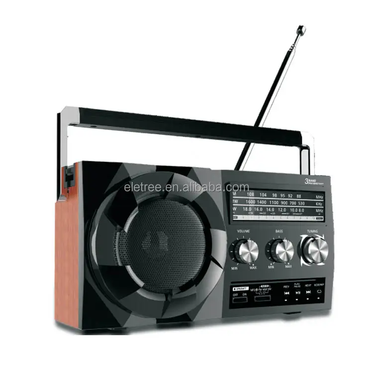 Alto-falante sem fio BT portátil com bateria AC Power Dsp Plug Am Rádio FM com melhor recepção