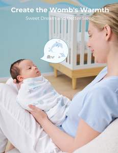 Marine Sea Sprite Magic Ultra Soft Neutral Registry Essentials Couvertures d'<span class=keywords><strong>emmaillotage</strong></span> en mousseline - Product Image 3