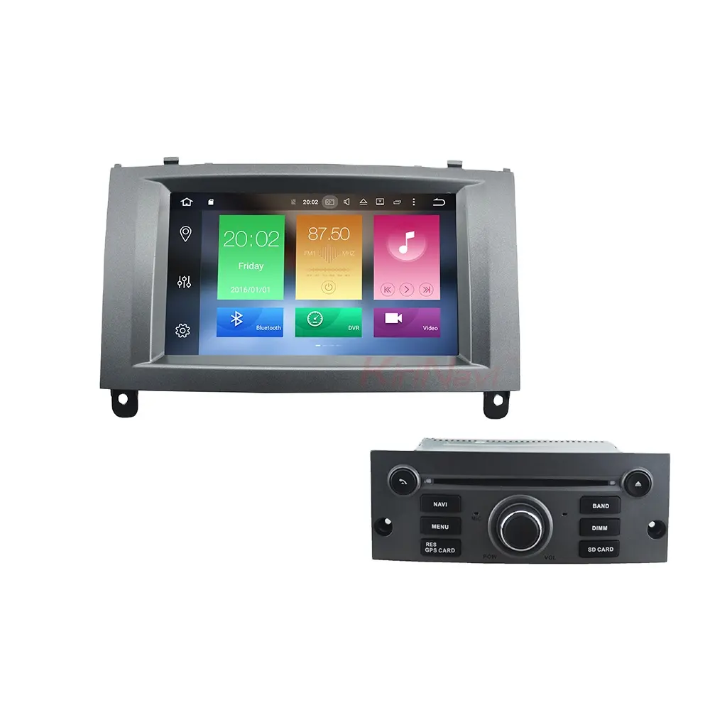 KiriNavi WC-PT7407 8 core android 10.0 stereo for peugeot 407 car radio mp3 player navigation system 2004 - 2010 gps BT 3g TV