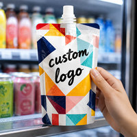 Sachets souples personnalisés en Mylar avec bec verseur 3,5g 50ml 120ml, impression logo par gravure, plastique de qualité alimentaire, étanches à l'humidité, pour liquides et jus