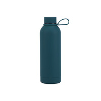 Termo de Acero Inoxidable Moderno con Revestimiento de Goma y Agarre Ergonómico Atlas DrinkWare 350ml/500ml/750ml/1000ml, Portátil y Ecológico para Viajes