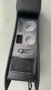 DAIAO DA-7126 2025 NEW Design Luxury Center USB Cup Holder Armrest Console Storage Box PVC Leather and Wood Black <strong>Vinfast</strong> <strong>VF</strong> 3 - Product Image 5