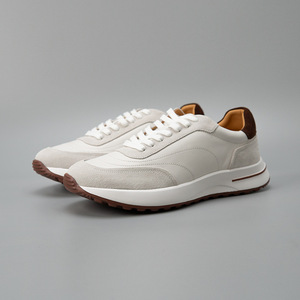 Zapatos Deportivos Minimalistas Ligeros de Estilo Casual para Negocios, con Cordones, de Piel Vacuna Genuina, Acolchados, Diseño Versátil para Primavera/Invierno - Product Image 3