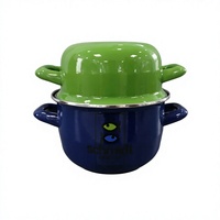 Marmite à fruits de mer classique en émail Luhong Shandong 20/24cm, compatible avec les plaques à induction, capacité >5L, couleur personnalisée, verre
