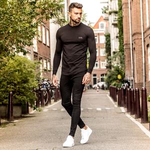 Camisa deportiva de alta calidad con cuello redondo, manga larga, logotipo personalizado, venta al por mayor - Product Image 4