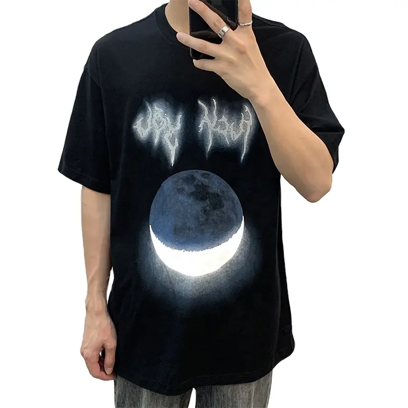 Yeni moda Asap kayalık T- Shirt erkekler Hip Hop Streetwear Harajuku Vintage T Shirt grafik baskılı rahat kısa kollu tee