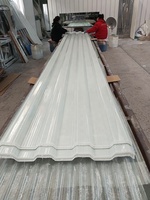Tôle de toiture en fibre ondulée transparente personnalisée, plastique renforcé de fibre de verre (GRP/FRP) transparent