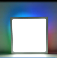 Plafonnier carré LED 28W avec télécommande à changement de couleur RVB, chambre à coucher, salon, lumière à intensité variable Bluetooth