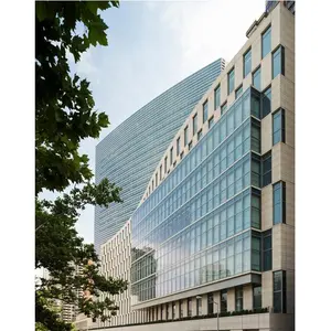 Skyscrapers Insulated Building Glass Curtain Walls Customized Exterior Unitized Curtain Wall Facada