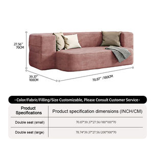 Divano in Spugna ad Alta Densità Compresso Sottovuoto, Divano Reclinabile Senza Telaio, Imballaggio Arrotolato in Scatola per Arredamento Salvaspazio - Product Image 3
