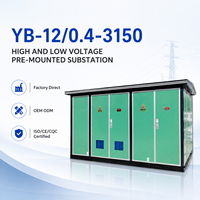Subestación Compacta Prefabricada para Exteriores YB-12 12kV 3150kVA, Estándar IEC, Tipo Kiosco, Transformador en Caja, Distribución Empaquetada