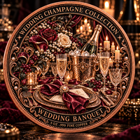 Pièce commémorative de mariage en cuivre pur .999 de 5 oz, avec relief 3D, souvenir en métal, cadeau de mariage, souvenir de mariage