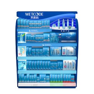 Exhibidor de Piso de Madera con Iluminación LED para Productos de Cuidado de la Piel de Alta Gama, Estantes para Cosméticos, Gabinete para Supermercados, Tiendas de Belleza y Comercios Minoristas - Product Image 3