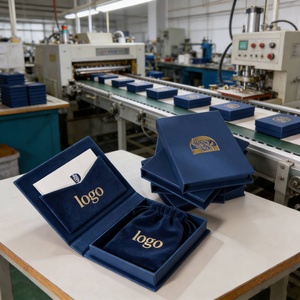 Luxury Magnetic Book Style Jewelry <b>Box</b> Set | Custom Logo Eco-Friendly Cardboard <b>Gift</b> <b>Box</b> with Velvet Pouch for Jewelry Branding - Product Image 1