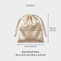 Pochette à bijoux en soie de mûrier 100% imprimée numériquement avec cordon de serrage, logo personnalisé, petit sac cadeau en soie, emballage de boîte magnétique haut de gamme