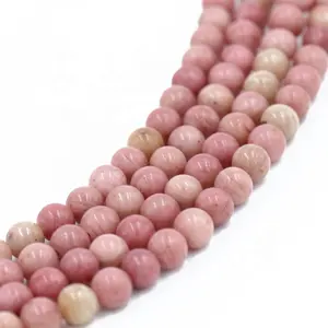 Contas de pedra redonda natural turmalina rosa 10mm preço de fábrica para fazer joias
