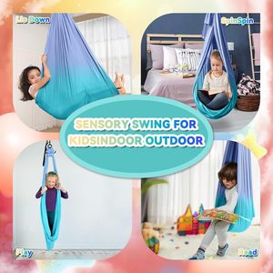 Hamaca Colgante Sensorial para Yoga, Ligera, Duradera, Transpirable, para Uso en Interiores y Exteriores, Ideal para Niños - Product Image 6
