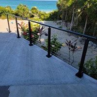 Système de garde-corps en câble d'acier inoxydable moderne pour balcon, terrasse, escalier et palier
