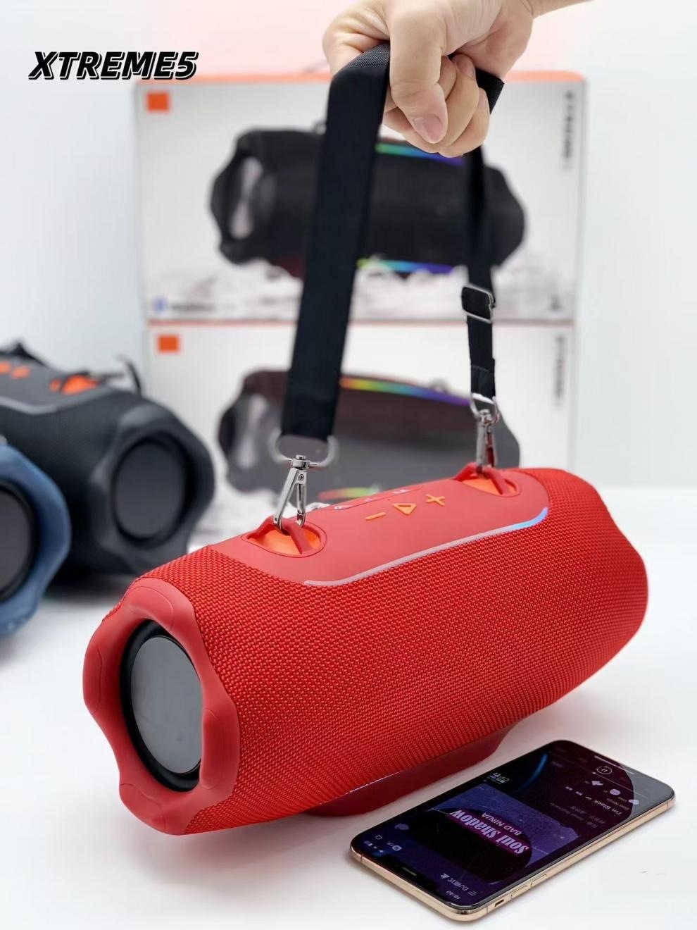 Shoulder Strap Portable Wireless Drum for V5.3 Speaker High Power Deep Bass FM Radio RGB LED Voice Control Custom Logo OEM · image 7
