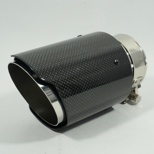 Punta de Escape de Fibra de Carbono de Borde Recto, Punta de Escape Modificada de Fibra de Carbono y Acero Inoxidable - Product Image 1