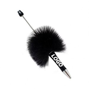 Cute Fluffy Beaded <b>Pens</b> - Diy Pom Writing Instruments, Ideal Gifts for Creative Minds - Product Image 1
