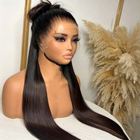Perruques Lace Front HD en Cheveux Humains Brésiliens Naturels Lisses et Raides, Sans Colle, pour Femmes