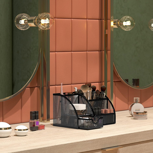Organisateur de bureau en maille avec tiroir, porte-stylos en métal à 7 compartiments - Product Image 6