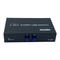 FJ-1A2B FJGEAR manuel 2 ports 2 en 1 usb 2.0 commutateur de partage 2 ordinateur partager une imprimante commutateur usb haute définition