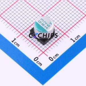 HBV820M1CTR-0606ตัวเก็บประจุแบบอลูมิเนียมอิเล็กโตรไลต์ไฮบริดแข็ง-ของเหลว D6.3xL5.8mm 82uF 20% 16V - Product Image 1