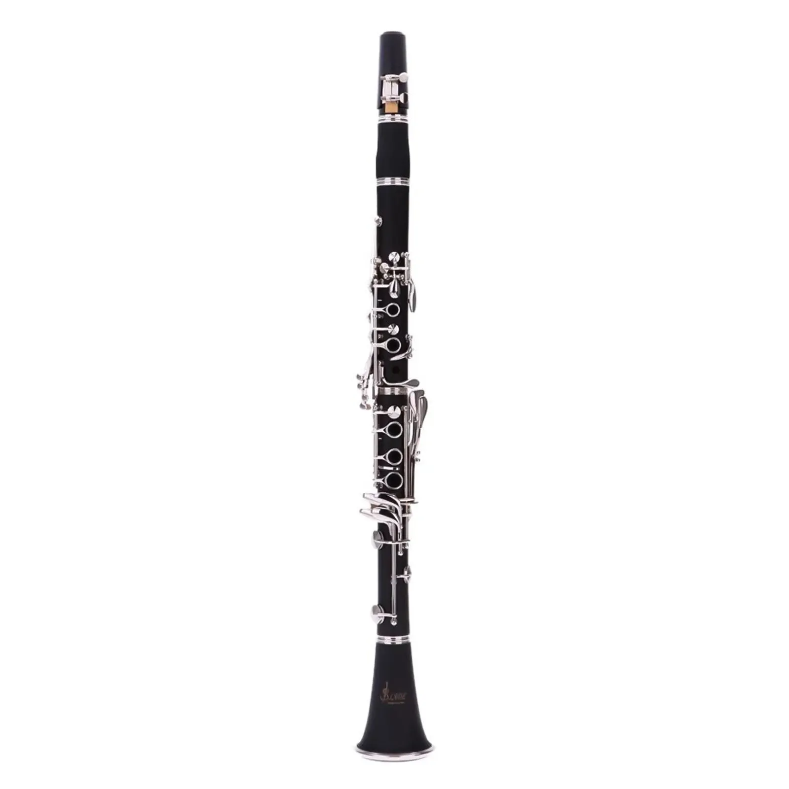 Bakelite 17 Key Bb Flat Soprano Nickel Mạ Clarinet Với 10 Lau Sậy Woodwind Cụ