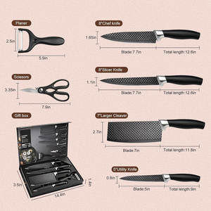 6 Pieces Cooking Kitchen Cutlery <b>Set</b> Kitchenware Stainless Steel Chef <b>Knife</b> <b>Set</b> Kitchen <b>Knife</b> <b>Set</b> with Elegant Box - Product Image 6