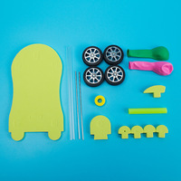 Assemblage de bricolage Jouet pour enfants Voiture alimentée par ballon à air Jouets éducatifs Équipement éducatif pour les enfants