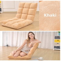 Canapé pliable en velours, Tatami paresseux, dossier réglable en métal, sans jambes, inclinable, siège de jeu, pour salon, chambre à coucher