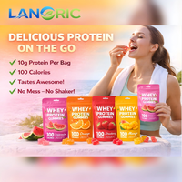 Gummies de Protéines de Lactosérum Véganes OEM, Acides Aminés Naturels, Nutrition Sportive, Complément Énergétique, Créatine, Gummies de Protéines de Lactosérum