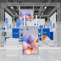 Layar OLED 55-inci Resolusi 1920x1080 Mendukung Android Windows Layar Sentuh Video Wall Lift Kaca Tempered Berdiri di Lantai